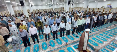 نمازجمعه امروز شهر جم به روایت تصویر