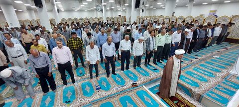 نمازجمعه امروز شهر جم به روایت تصویر