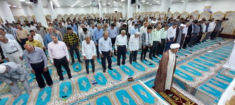 نمازجمعه امروز شهر جم به روایت تصویر