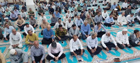 نمازجمعه امروز شهر جم به روایت تصویر