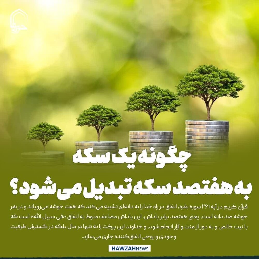 عکس نوشت| اقتصاد الهی؛ چگونه یک سکه به هفتصد سکه تبدیل می‌شود؟