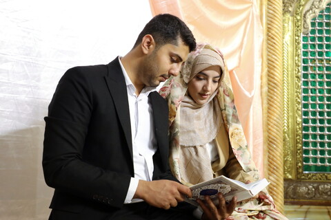 تصاویر/ جشن ازدواج ۳۲۵ زوج جوان در حرم حضرت فاطمه معصومه (س)
