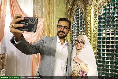 احتفال زواج جماعي لـ325 زوجًا شابًا في العتبة المعصومية المقدسة بمدينة قم