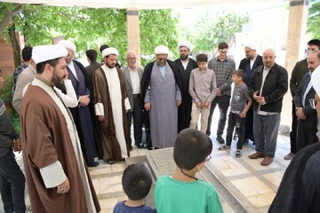 تصاویر/ آیین نکوداشت 80 سال مجاهدت آیت الله شیخ عزیزالله خسروی در خوی