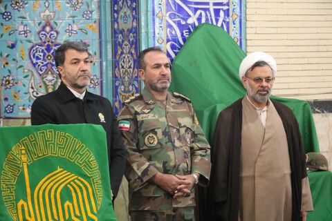 تصاویر|حضور خادمان رضوی در گروه 44 توپخانه نزاجا