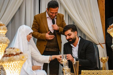 تصاویر/ جشن ازدواج بیش از ۱۵۰ زوج جوان در تالار شهرِ کاشان