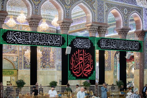 العتبة الحسينية المقدسة تتشح بالسواد في ذكرى استشهاد الإمام محمد الباقر (عليه السلام)