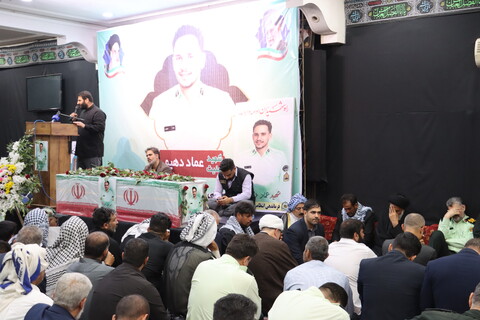 مراسم تشییع و اقامه نماز بر پیکر "شهید عماد دهیمی" در شهرستان کارون