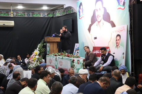 مراسم تشییع و اقامه نماز بر پیکر "شهید عماد دهیمی" در شهرستان کارون