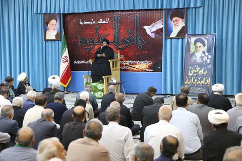 مراسم عزاداری شهادت امام باقر(ع) در دفتر امام جمعه یزد
