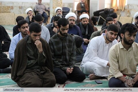 مراسم شهادت امام باقر ع در مدرسه علمیه امام خمینی ره بوشهر