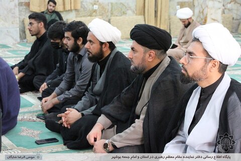 مراسم شهادت امام باقر ع در مدرسه علمیه امام خمینی ره بوشهر