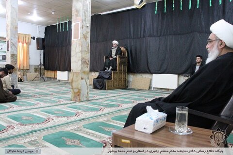 مراسم شهادت امام باقر ع در مدرسه علمیه امام خمینی ره بوشهر