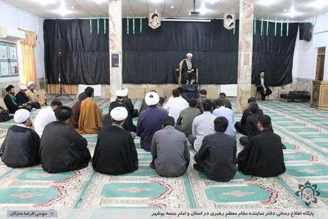 مراسم شهادت امام باقر ع در مدرسه علمیه امام خمینی ره بوشهر