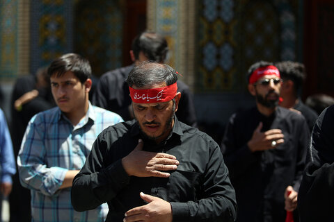 سوگواری دسته‌جات عزای امام باقر (ع) در حرم حضرت معصومه(س)