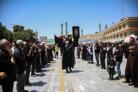 سوگواری دسته‌جات عزای امام باقر (ع) در حرم حضرت معصومه(س)