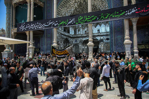 سوگواری دسته‌جات عزای امام باقر (ع) در حرم حضرت معصومه(س)