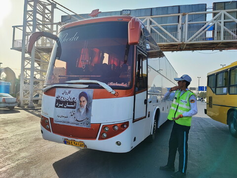 تصاویر / بدرقه کاروان های اعزامی به مرقد امام خمینی (ره)