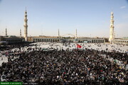 بالصور/ آلاف المؤمنين يشاركون في قراءة دعاء عرفة بالمسجد المقدس في جمكران