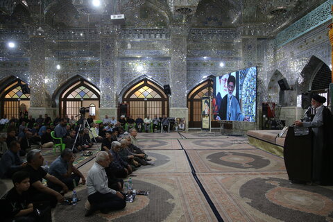 تصاویر| مراسم بزرگداشت قاری روشن دل شیرازی در حرم مطهر سیدعلاالدین حسین(ع)