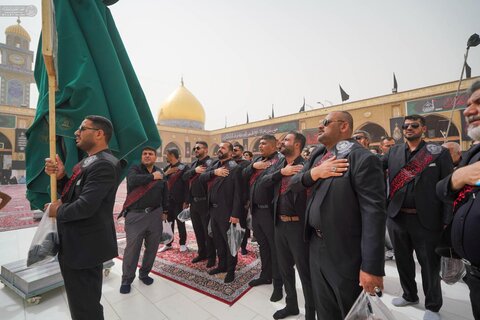 موكب العتبة العلوية المقدسة يُحيي مراسم عزاء استشهاد مسلم بن عقيل (ع) في مرقده الطاهر