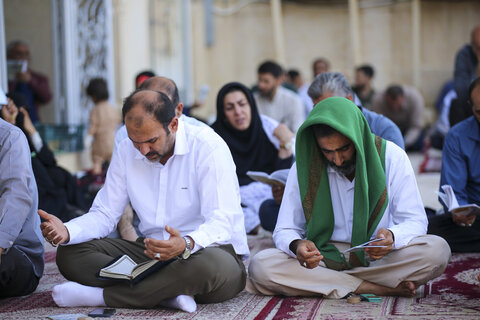 تصاویر| برگزاری دعای عرفه در حرم مطهر سیدعلاالدین حسین(ع)