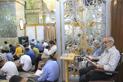 تصاویر| برگزاری دعای عرفه در حرم مطهر سیدعلاالدین حسین(ع)