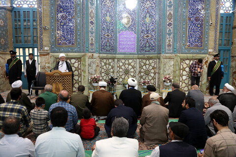 تصاویر/ اقامه نماز عید قربان در مسجد مقدس جمکران