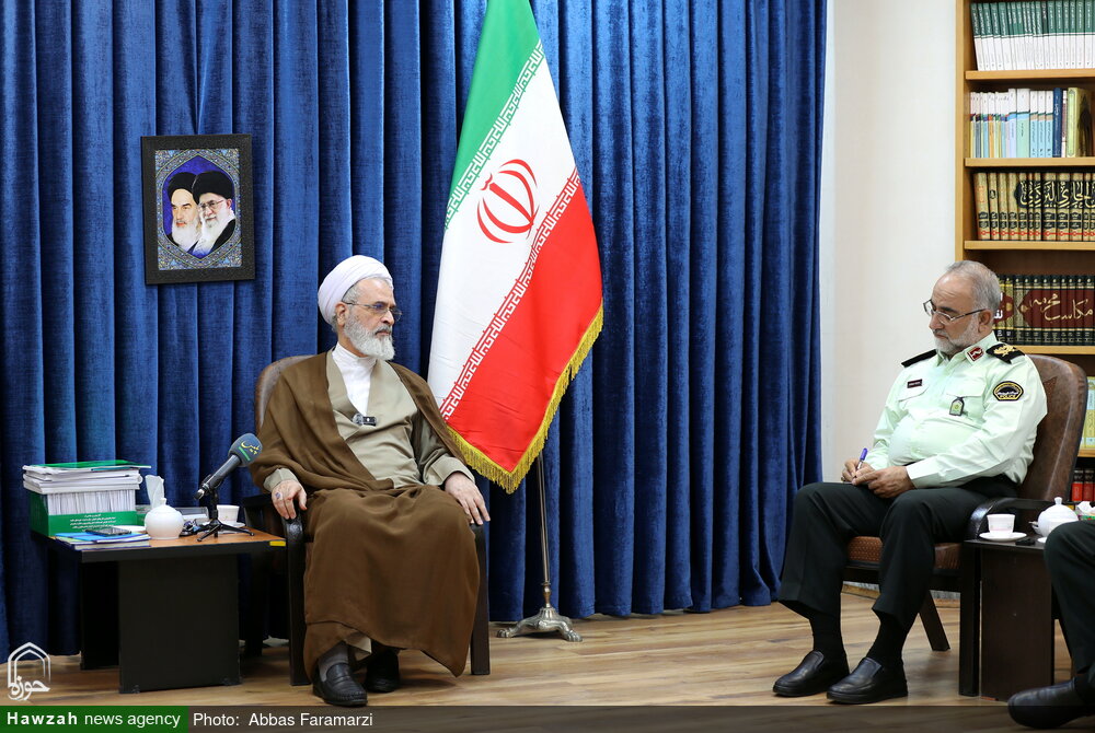 قدردانی آیت الله اعرافی از همکاری‌ فراجا در برگزاری همایش یکصدمین سالگشت بازتأسیس حوزه علمیه قم