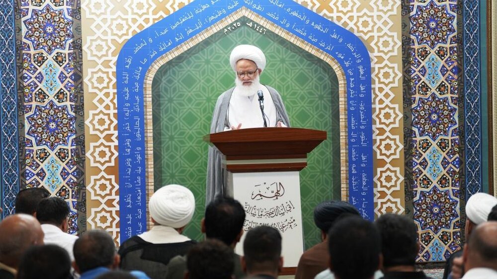 في خطبة صلاة عيد الأضحى.. آية الله الیعقوبي يسلط الضوء على مكانة ولاية الإمام علي (ع) في القرآن والسنة