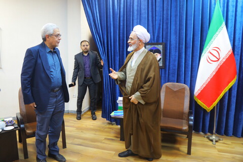 تصاویر / دیدار اعضای ستاد توسعه و بازسازی عتبات با آیت الله اعرافی