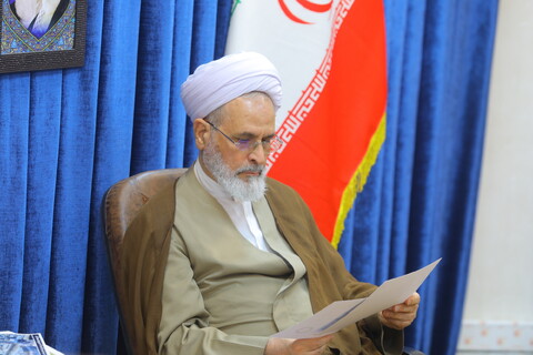 تصاویر / دیدار اعضای ستاد توسعه و بازسازی عتبات با آیت الله اعرافی