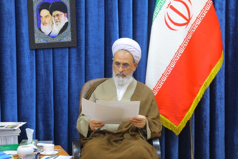 تصاویر / دیدار اعضای ستاد توسعه و بازسازی عتبات با آیت الله اعرافی