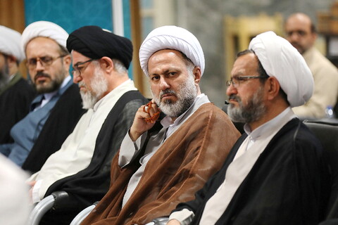 دیدار دبیران و مدیران علمی همایش یکصدمین سالگرد بازتأسیس حوزه علمیه قم با آیت الله اعرافی