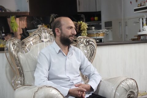 تصاویر / دیدار مدیر حوزه علمیه استان قزوین با طلبه حوزوی