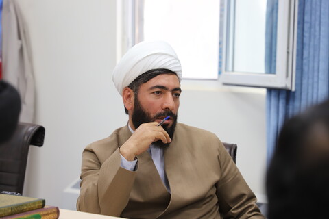 تصاویر/جلسه مدیر منطقه ۲ قائم مقام امور استانها با مدیر و معاونین مرکز مدیریت حوزه علمیه کردستان