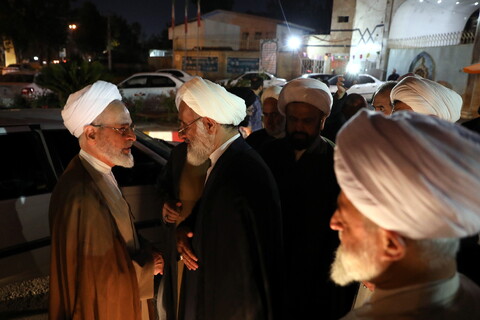 استقبال نماینده ولی فقیه، استاندار و مدیران حوزوی گیلان از آیت الله اعرافی