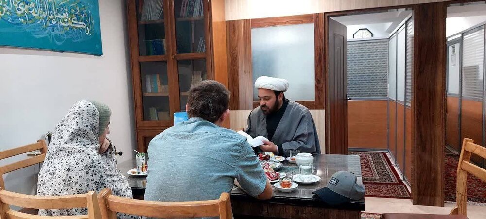 Young Russian Converts to Islam at Imam Reza Shrine