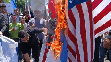 تجمع دانشجویان مشهدی در محکومیت جنایات رژیم صهیونیستی+عکس