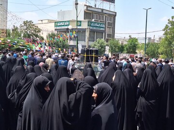 تصاویر/ تجمع طلاب و مردم شهرستان آستانه در محکومیت رژیم صهیونیستی در حمله به ایران