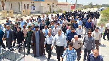 تصاویر/ راهپیمایی ضد صهیونیستی در بندر ریگ