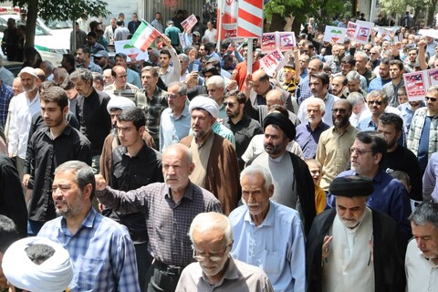 تصاویر / راهپیمایی عظیم مردم همدان در پاسخ به جنایت بزرگ رژیم صهیونسیتی