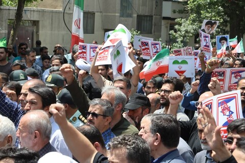 تصاویر / راهپیمایی عظیم مردم همدان در پاسخ به جنایت بزرگ رژیم صهیونسیتی