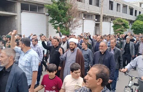 تصاویر / انزجار مردم شهرستان سراب از حملات رژیم غاصب صهیونیستی