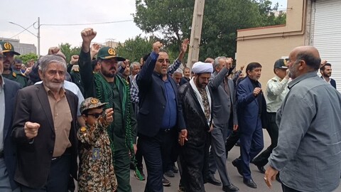 تصاویر / انزجار مردم شهرستان سراب از حملات رژیم غاصب صهیونیستی