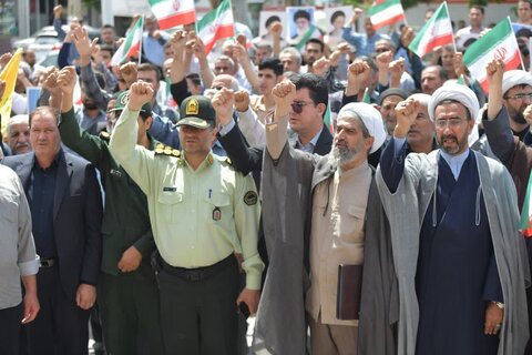 تصاویر/ تجمع مردم شهرستان شوط در محکومیت اقدام تروریستی رژیم صهیونیستی