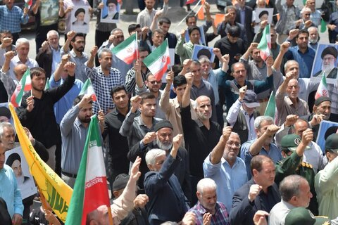 تصاویر/ تجمع مردم شهرستان شوط در محکومیت اقدام تروریستی رژیم صهیونیستی