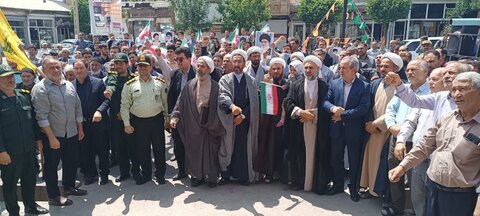 تصاویر/ تجمع مردم شهرستان شوط در محکومیت اقدام تروریستی رژیم صهیونیستی