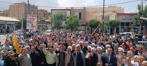 تصاویر/ تجمع مردم شهرستان شوط در محکومیت اقدام تروریستی رژیم صهیونیستی