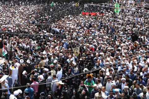 تصاویر/ راهپیمایی اعلام انزجار از رژیم کودک‌کش صهیونیستی از مصلای قدس به سمت حرم حضرت معصومه(س)